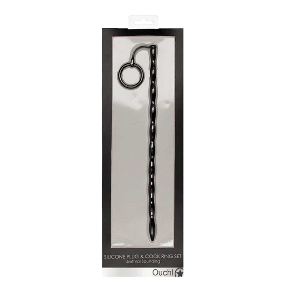 SILICONE PLUG & COCK RING SET URETRAL