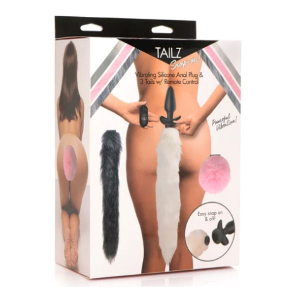 TZ SNAP-ON VIBRATING SILICONE ANAL PLUG &