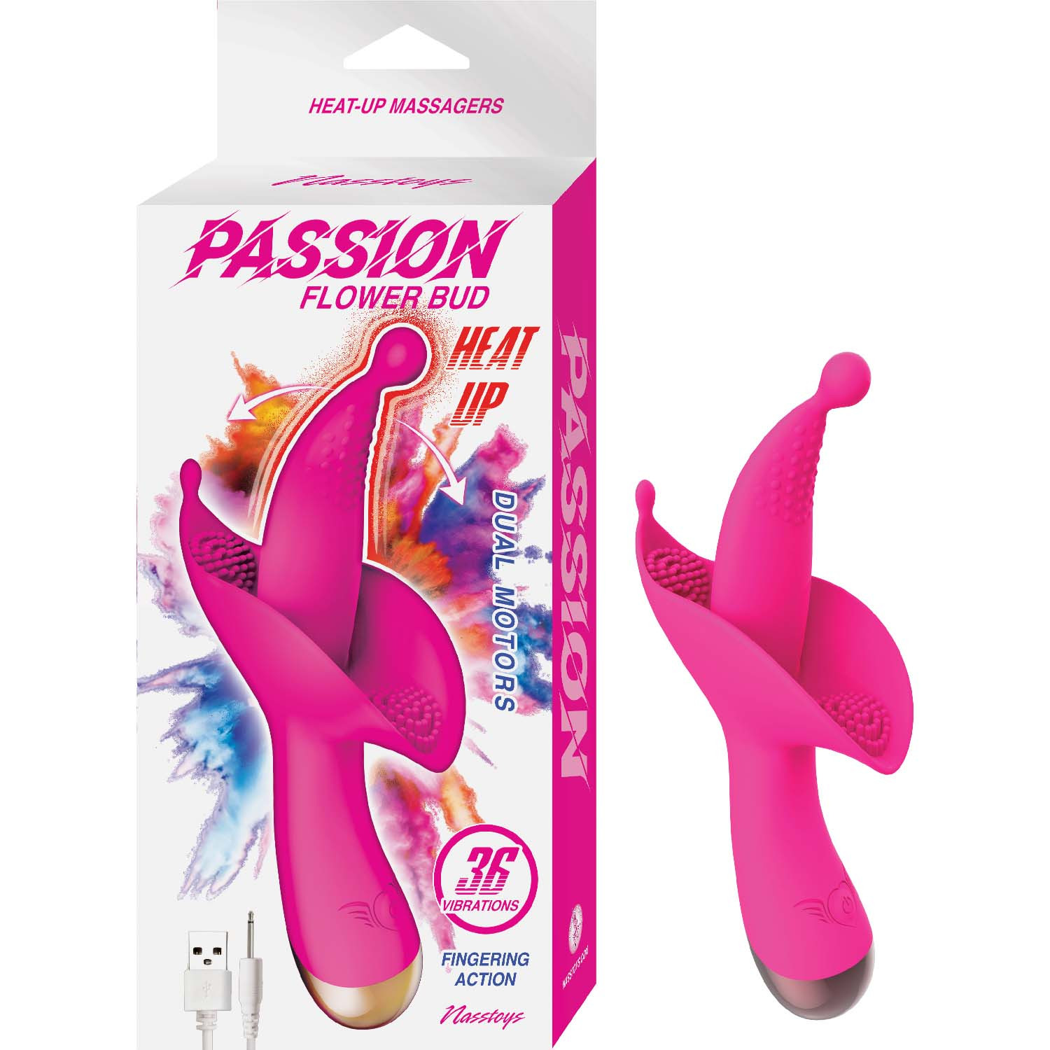 PASSION FLOWER BUD HEAT UP MASSAGER 6 PINK