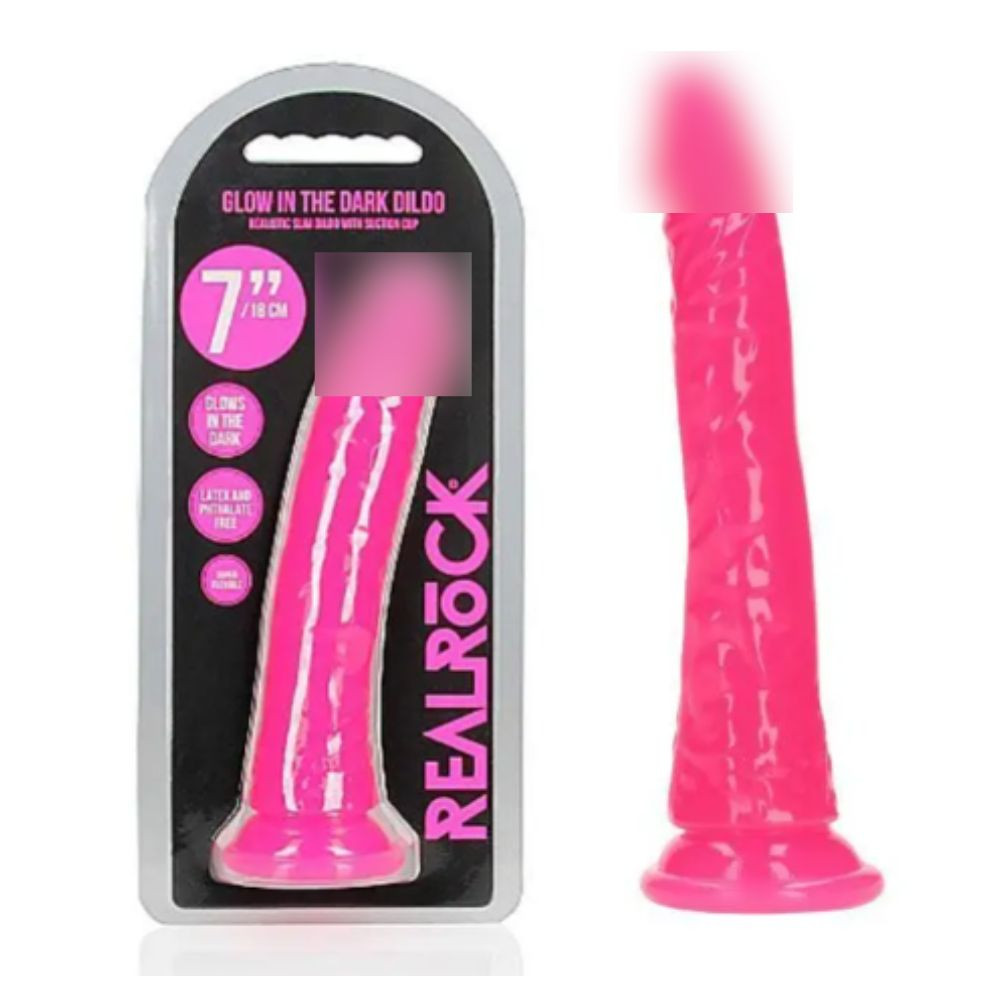 SLIM DILDO GLOW IN THE DARK 7/18CM