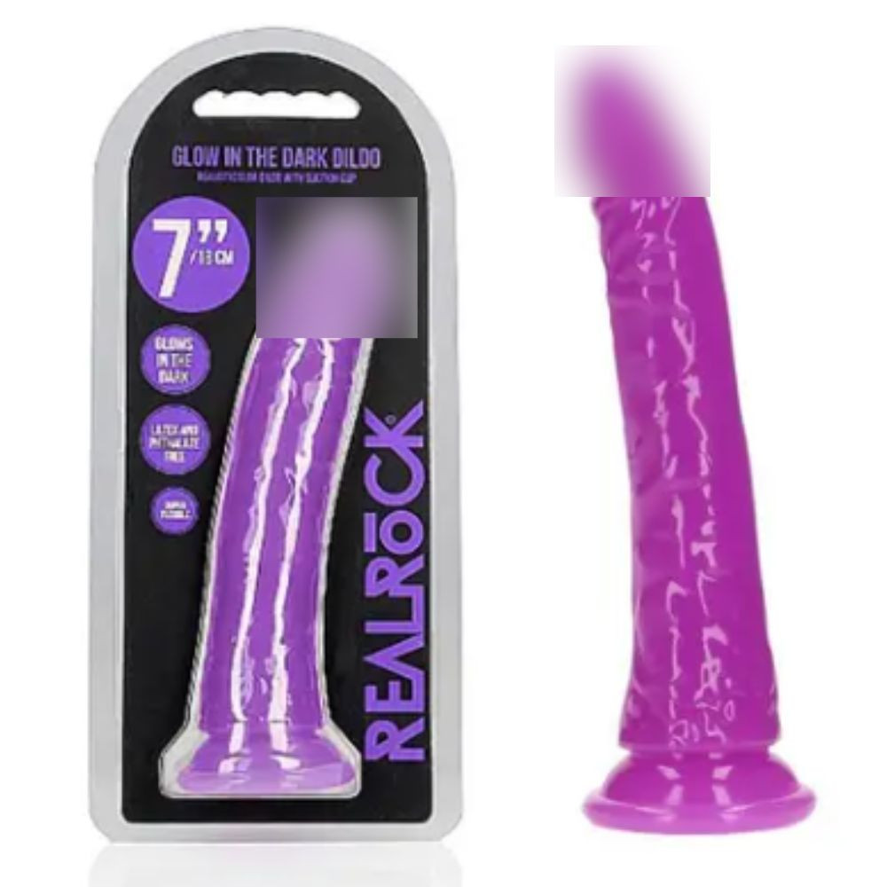 SLIM DILDO GLOW IN THE DARK 7/18CM