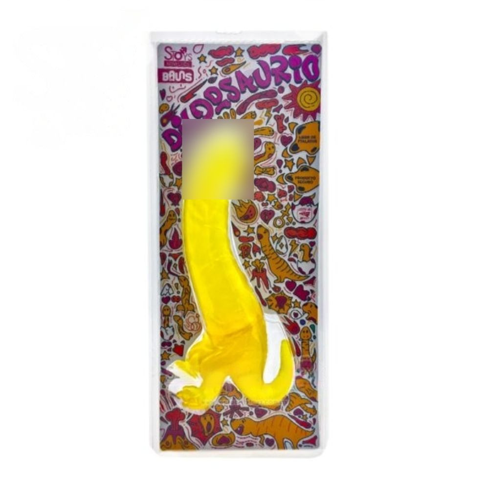 DILDOSAURIO JELLY AMARILLO 27CM BAUNSIN