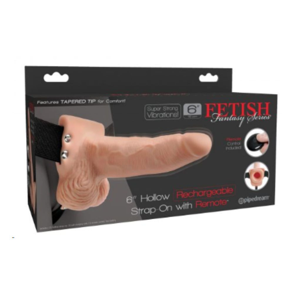 Arnes Hueco Fetish Fantasy 6? Hollow Beige Con Control Remoto y Recargable