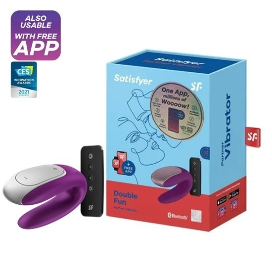 Satisfyer Double Fun Partner Vibrator Violet