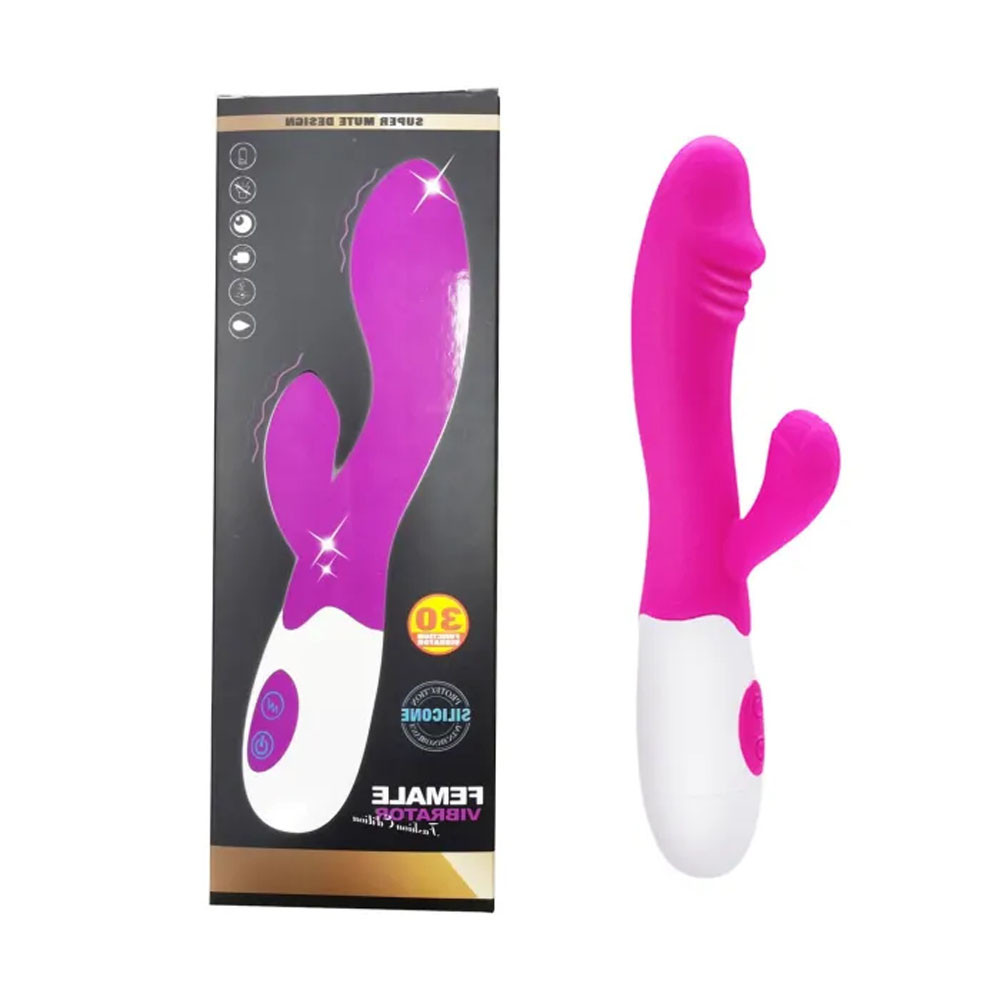 DILDO VIBRADOR DUAL ESTIMULADOR DE CLITORIS