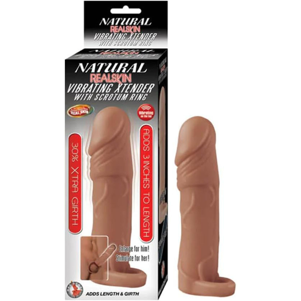 NATURAL REALSKIN VIBRATING XTENDER WITH