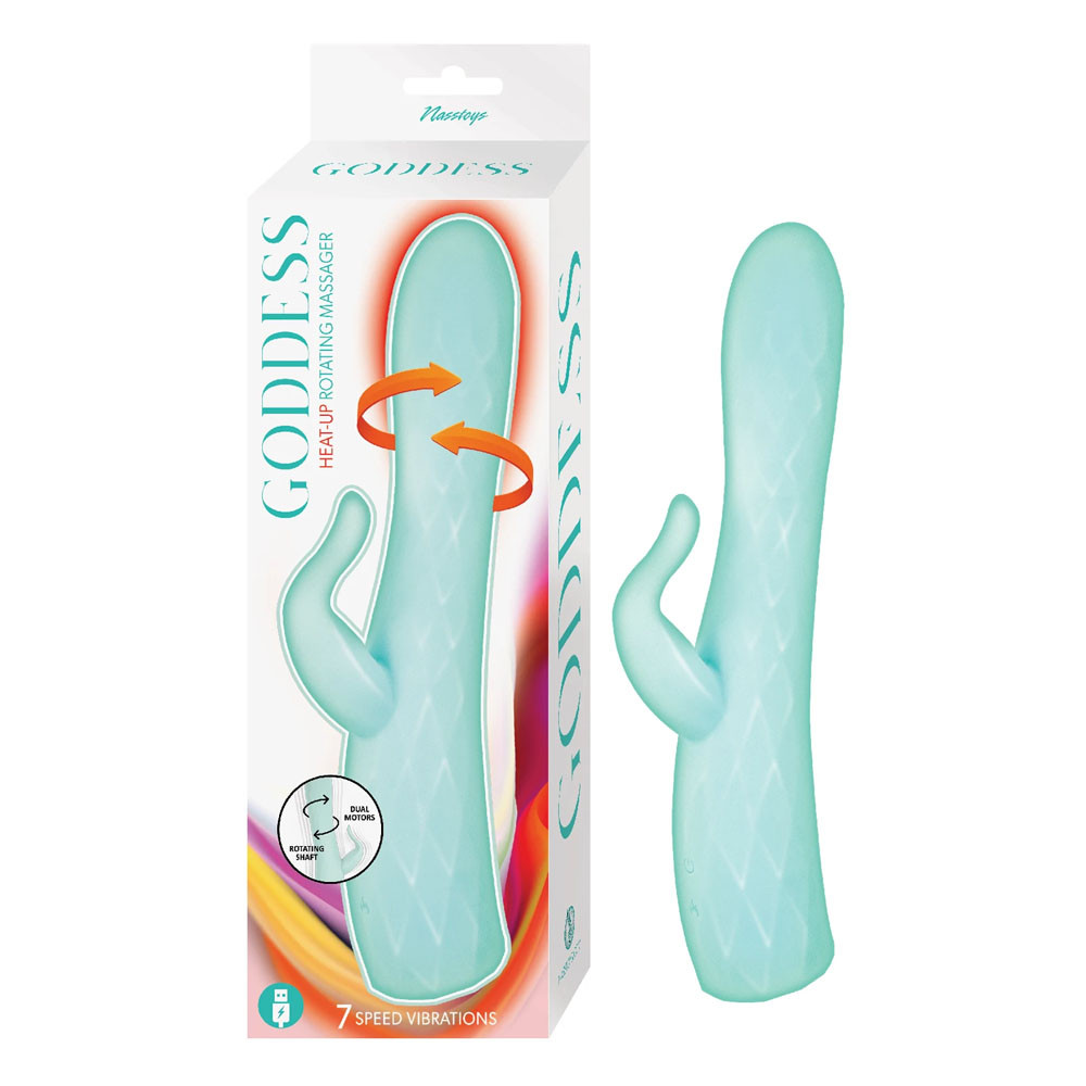 GODDESS HEAT UP ROTATING MASSAGER-AQUA