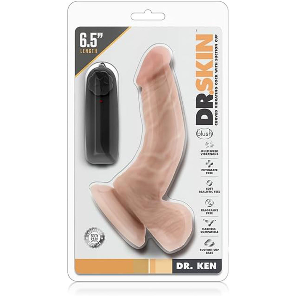 DR. SKIN- DR.KEN 6.5" VIBRATING COCK WITH