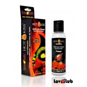 Aceite para Masaje Hot Kiss sabor Fresa-Kiwi