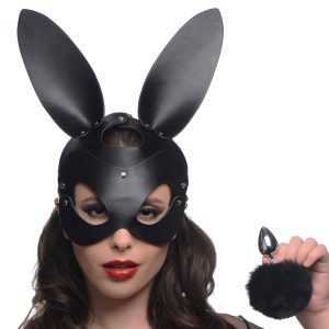 Set de Conejo Bunny Tail Anal Plug And Mask