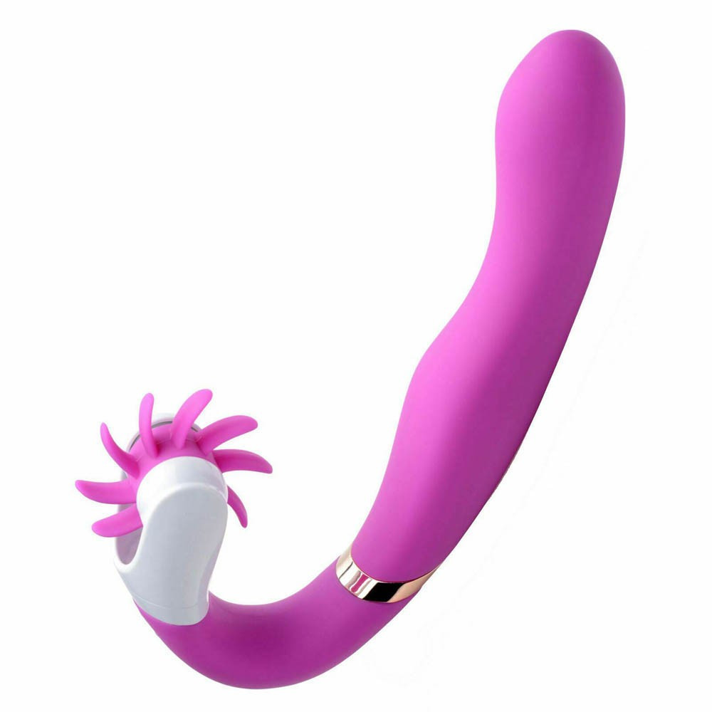 Vibrador + Estimulador de Clítoris Tipo Lengua G-Licker