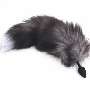 Cola de Zorro Azul con Negro T003