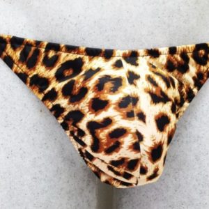 Tanga de Hilo Estampado de Leopardo para Caballero