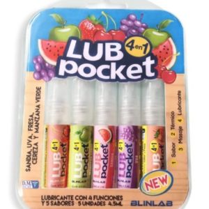 Kit de Lubricantes de Sabor Pocket 5 En 1 4.5 Ml.