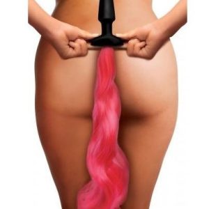 Plug Anal con Cola de Poni Rosa