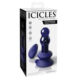 ICICLES No 83 Plug Vibrador de Cristal con Control Remoto